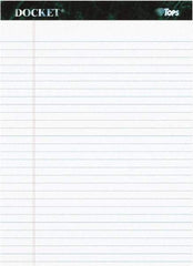 TOPS - 50 Sheet, 7-7/8 X 10", Legal/Wide (Style) Perforated Style Ruled Pads - White - Americas Industrial Supply