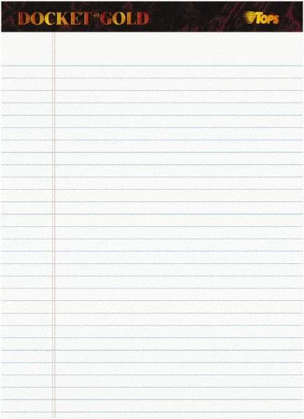 TOPS - 50 Sheet, 8-1/2 x 11-3/4", Legal/Wide (Style) Perforated Style Ruled Pads - White - Americas Industrial Supply