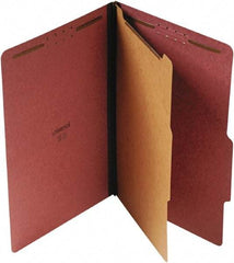UNIVERSAL - 9-1/2 x 14-1/2", Legal, Red, Classification Folders with Top Tab Fastener - 25 Point Stock, Right of Center Tab Cut Location - Americas Industrial Supply