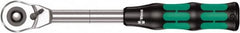Wera - 1/2" Drive Pear Head Ratchet - Chrome Vanadium Finish, 11" OAL, 72 Gear Teeth, Ergonomic Cushion Grip Handle - Americas Industrial Supply