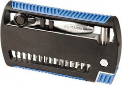 Wiha - 17 Piece, 1/4" Drive Screwdriver 1/4" Bit Ratchet Bit Set - #0 to #2 Phillips, T7 to T20 Torx, 4.5, 5.5 & 6mm Slotted - Americas Industrial Supply