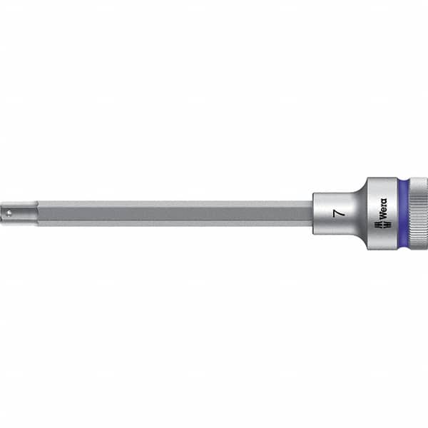 Wera - 1/2" Drive, 7mm Hex Bit Socket - 5-33/64" OAL - Americas Industrial Supply