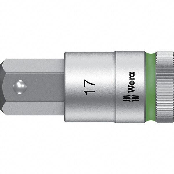 Wera - 1/2" Drive, 17mm Hex Bit Socket - 2-23/64" OAL - Americas Industrial Supply