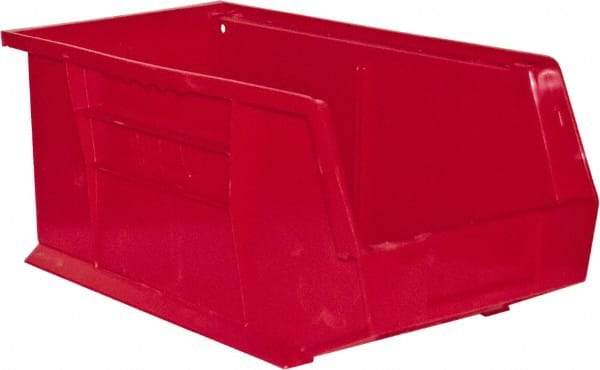Durham - 14-5/8" Deep, Red Plastic Hang and Stack Bins - 7" High x 8-1/4" Wide x 14-5/8" Long - Americas Industrial Supply