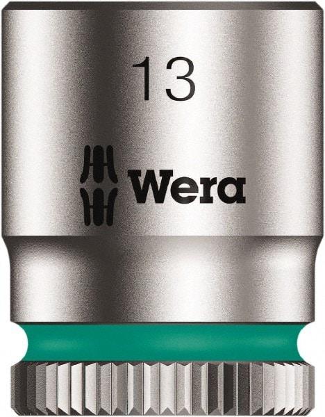 Wera - 1/4" Drive, Shallow Socket - 6 Points, 17/24" OAL - Americas Industrial Supply