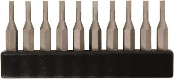 Wiha - 3.5mm Blade, 5/32" Drive Slotted Screwdriver Bit - 1-7/64" OAL - Americas Industrial Supply