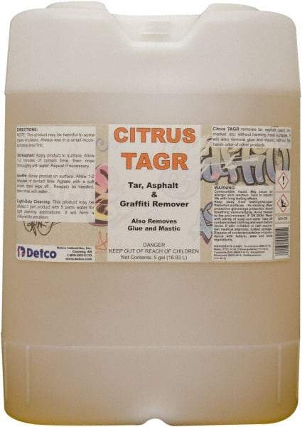 Detco - 5 Gal Drum Graffiti/Vandal Mark Remover - VOC Content g/L 533, Removes Graffiti - Americas Industrial Supply