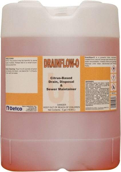 Detco - 5 Gal Liquid Drain Cleaner - Citrus Scent, Drum - Americas Industrial Supply