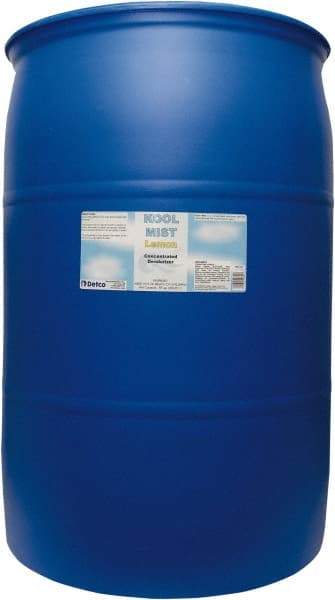 Detco - 55 Gal Drum Deodorizer - Liquid, Lemon Scent, Concentrated, Environmentally Safe - Americas Industrial Supply