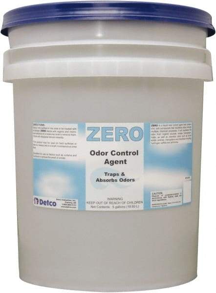 Detco - 5 Gal Pail Deodorizer - Liquid, Unscented, Environmentally Safe - Americas Industrial Supply