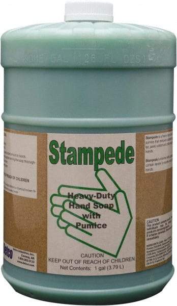Detco - 1 Gal Bottle Gel Hand Cleaner with Grit - Green, Almond Scent - Americas Industrial Supply