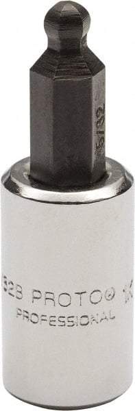 Proto - 1/4" Drive, 5/32" Hex Bit Socket - 1-1/2" OAL, 1.047" Bit Length, Ball End - Americas Industrial Supply