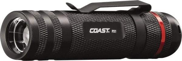 Coast Cutlery - White LED Bulb, 315 Lumens, Industrial/Tactical Flashlight - Black Aluminum Body, 3 AAA Batteries Included - Americas Industrial Supply