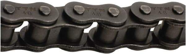 Tritan - 1/4" Pitch, ANSI 25, Single Strand Roller Chain - Chain No. 25, 787 Lb. Capacity, 10 Ft. Long, 0.13" Roller Diam, 1/8" Roller Width - Americas Industrial Supply