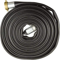 Dixon Valve & Coupling - 2-1/2" ID, 200 Working psi, Black Nitrile Fire Hose - Male x Female NST (NH) Ends, 100' Long, 600 Burst psi - Americas Industrial Supply