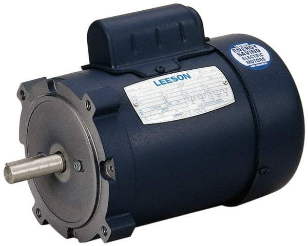 Leeson - 1/3 Max hp, 1,725 Max RPM, Electric AC DC Motor - 115, 208, 230 V Input, Single Phase, 56C Frame - Americas Industrial Supply