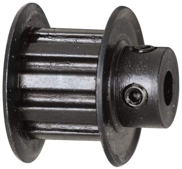 Power Drive - 44 Tooth, 5/16" Inside x 2-25/32" Outside Diam, Timing Belt Pulley - 1/4, 3/8" Belt Width, 2.801" Pitch Diam, Steel & Cast Iron - Americas Industrial Supply