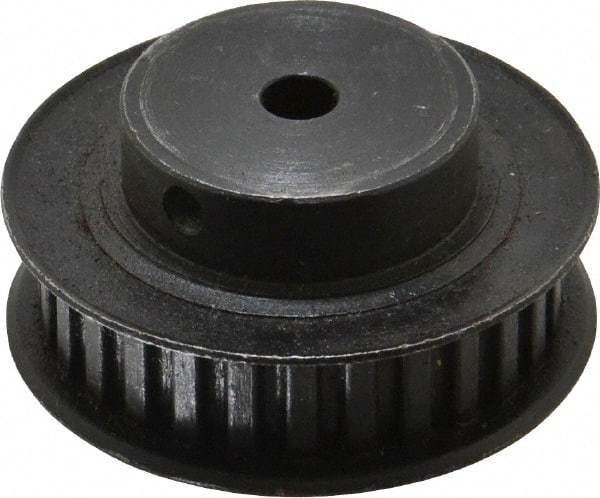 Power Drive - 28 Tooth, 1/4" Inside x 1.763" Outside Diam, Timing Belt Pulley - 1/4, 3/8" Belt Width, 1.783" Pitch Diam, Steel & Cast Iron - Americas Industrial Supply
