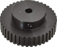 Power Drive - 40 Tooth, 5/16" Inside x 2.526" Outside Diam, Timing Belt Pulley - 1/4, 3/8" Belt Width, 2.546" Pitch Diam, Steel & Cast Iron - Americas Industrial Supply