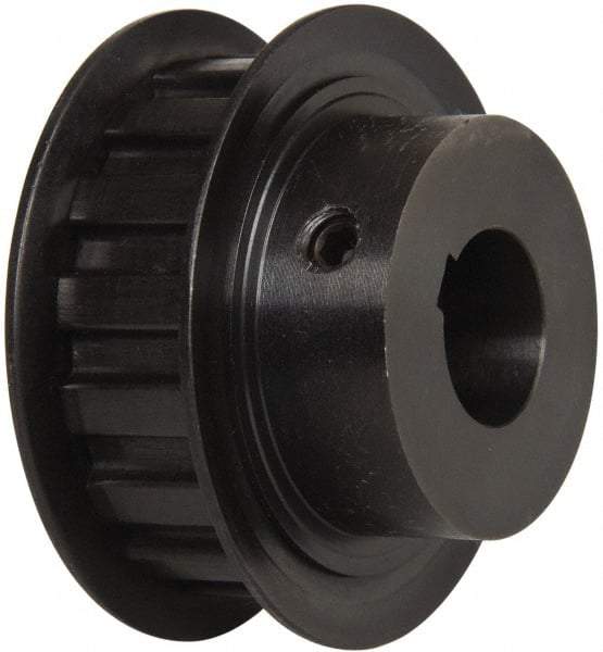 Power Drive - 16 Tooth, 5/8" Inside x 1.88" Outside Diam, Timing Belt Pulley - 1/2" Belt Width, 1.91" Pitch Diam, Steel & Cast Iron - Americas Industrial Supply
