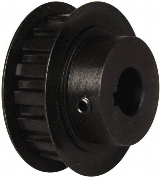 Power Drive - 17 Tooth, 5/8" Inside x 2" Outside Diam, Timing Belt Pulley - 1/2" Belt Width, 2.029" Pitch Diam, Steel & Cast Iron - Americas Industrial Supply