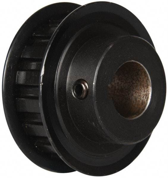 Power Drive - 17 Tooth, 3/4" Inside x 2" Outside Diam, Timing Belt Pulley - 1/2" Belt Width, 2.029" Pitch Diam, Steel & Cast Iron - Americas Industrial Supply