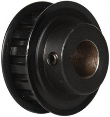 Power Drive - 17 Tooth, 3/4" Inside x 2" Outside Diam, Timing Belt Pulley - 1/2" Belt Width, 2.029" Pitch Diam, Steel & Cast Iron - Americas Industrial Supply