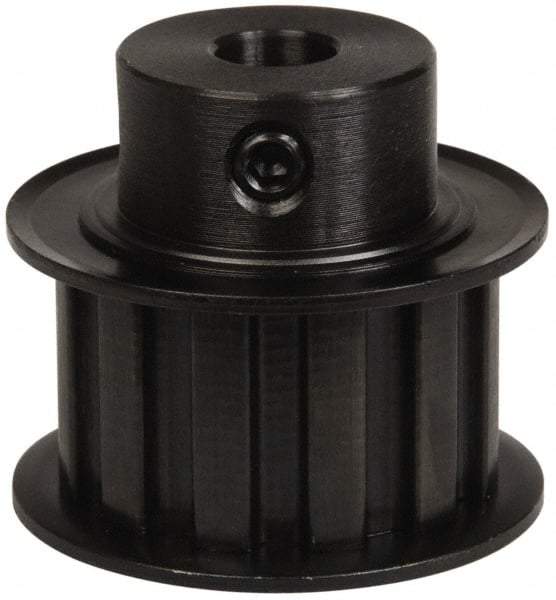 Power Drive - 12 Tooth, 3/8" Inside x 1.402" Outside Diam, Timing Belt Pulley - 3/4" Belt Width, 1.432" Pitch Diam, Steel & Cast Iron - Americas Industrial Supply