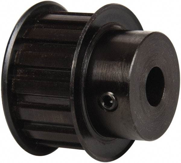 Power Drive - 15 Tooth, 1/2" Inside x 1.76" Outside Diam, Timing Belt Pulley - 3/4" Belt Width, 1.79" Pitch Diam, Steel & Cast Iron - Americas Industrial Supply