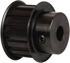 Power Drive - 15 Tooth, 1/2" Inside x 1.76" Outside Diam, Timing Belt Pulley - 3/4" Belt Width, 1.79" Pitch Diam, Steel & Cast Iron - Americas Industrial Supply
