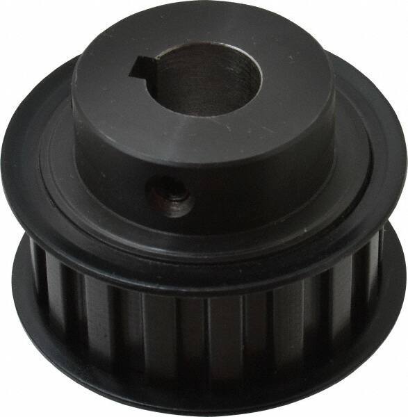 Power Drive - 17 Tooth, 5/8" Inside x 2" Outside Diam, Timing Belt Pulley - 3/4" Belt Width, 2.029" Pitch Diam, Steel & Cast Iron - Americas Industrial Supply