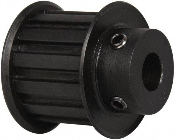 Power Drive - 13 Tooth, 1/2" Inside x 1.522" Outside Diam, Timing Belt Pulley - 1" Belt Width, 1.552" Pitch Diam, Steel & Cast Iron - Americas Industrial Supply
