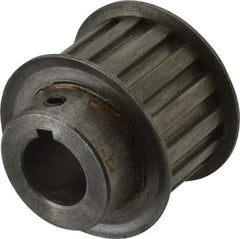 Power Drive - 15 Tooth, 3/4" Inside x 1.76" Outside Diam, Timing Belt Pulley - 1" Belt Width, 1.79" Pitch Diam, Steel & Cast Iron - Americas Industrial Supply