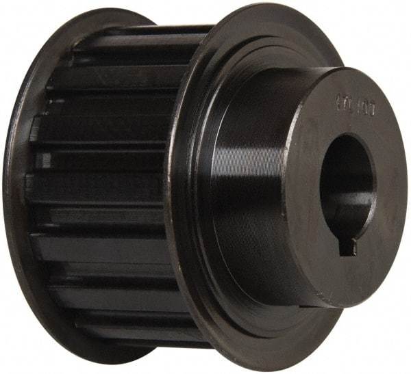 Power Drive - 17 Tooth, 5/8" Inside x 2" Outside Diam, Timing Belt Pulley - 1" Belt Width, 2.029" Pitch Diam, Steel & Cast Iron - Americas Industrial Supply