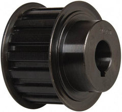 Power Drive - 17 Tooth, 5/8" Inside x 2" Outside Diam, Timing Belt Pulley - 1" Belt Width, 2.029" Pitch Diam, Steel & Cast Iron - Americas Industrial Supply