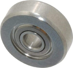 Value Collection - 1/8" Bore Diam, 1/2" OD, Double Shield Miniature Radial Ball Bearing - 11/64" Wide, 1 Row, Round Bore, 49 Lb Static Capacity, 144 Lb Dynamic Capacity - Americas Industrial Supply