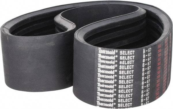 Value Collection - Section B, V-Belt - Neoprene Rubber, Classic Banded, No. B-67 - Americas Industrial Supply