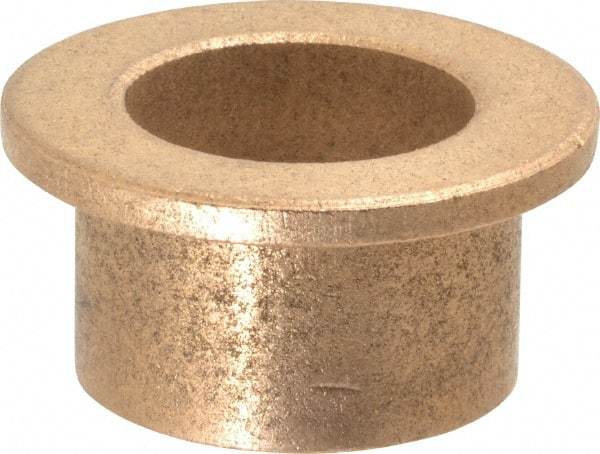 Boston Gear - 7/8" Inside x 1-1/8" Outside Diam, Oil Impregnated Bronze SAE-841 Flanged Sleeve Bearing - 1-1/2" Flange Outside Diam, 1/8" Flange Thickness, 3/4" OAL - Americas Industrial Supply
