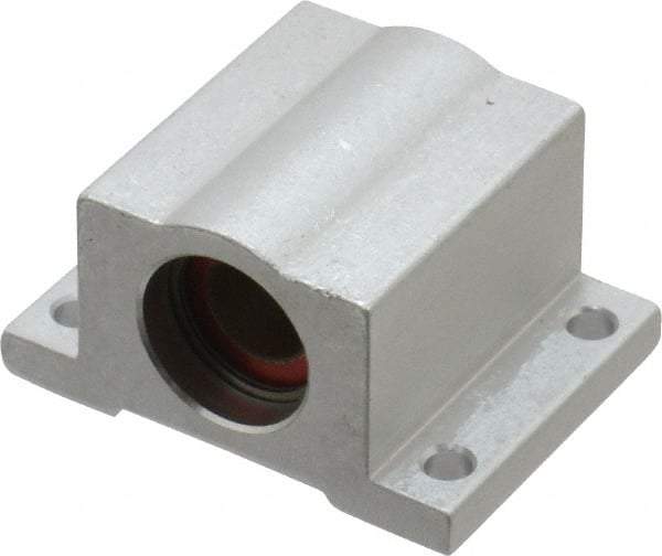 Pacific Bearing - 3/8" ID, 1-3/4" OAW x 1.313" OAL x 0.938" OAH Closed Single Pillow Block - 1-5/16 Inch Overall Length x 15/16 Inch Overall Height x 1-3/4 Inch Width, - Americas Industrial Supply