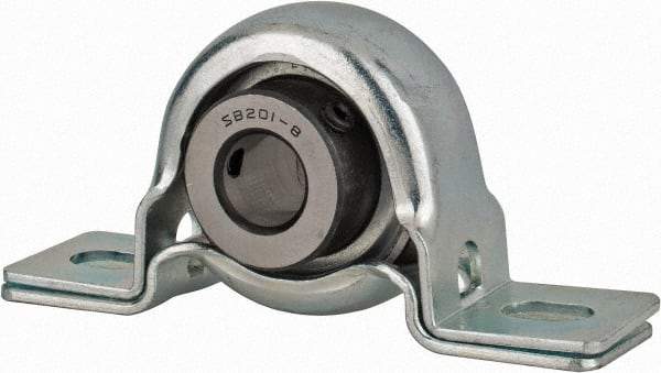 Value Collection - 3-3/8" OALPillow Block - 1160 Lb Dyn Cap, Steel - Americas Industrial Supply