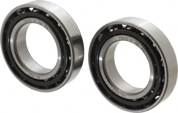 Nachi - 35mm Bore Diam, 62mm OD, Open Angular Contact Radial Ball Bearing - 14mm Wide, 1 Row, Round Bore, 27,500 Nm Static Capacity, 31,000 Nm Dynamic Capacity - Americas Industrial Supply