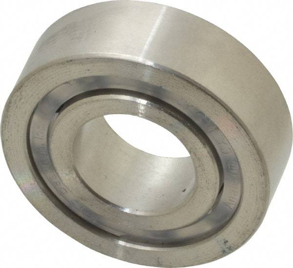 Made in USA - 5/8" Bore Diam, 1-3/8" OD, Open Precision Ground Radial Ball Bearing - 7/16" Wide, 1 Row, Round Bore, 138 Lb Static Capacity, 207 Lb Dynamic Capacity - Americas Industrial Supply