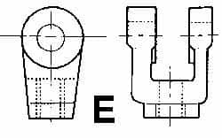 ARO/Ingersoll-Rand - Air Cylinder Rod Clevis - For 1-1/2, 2 & 2-1/2" Air Cylinders, Use with Provenair Series - Americas Industrial Supply