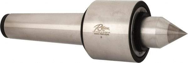 Riten - MT5 Taper Shank, 3-1/16" Head Diam Carbide Tipped Live Center - 5,000 Max RPM, 2-25/32" Head Length, 1-3/8" Point Diam, 2-3/8" Point Len, 1,000 Lb Max Workpc, 1" Tip Diam, Standard Point - Americas Industrial Supply