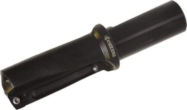 Kyocera - 4.13" Max Drill Depth, 2.469" Diam, Indexable Insert Drill - 4 Inserts, 1-1/2" Shank Diam, Whistle Notch Shank - Americas Industrial Supply