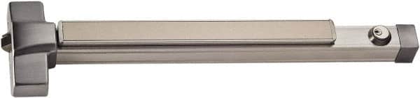 Ability One - 4" OAL Nonhanded Panic Rated Flatbar - Satin Stainless Steel Finish, 6200 Series - Americas Industrial Supply