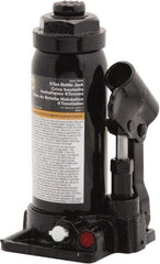 Omega Lift Equipment - 6 Ton Capacity Hydraulic Bottle Jack - 8-1/2" to 16-7/8" High, 8-3/8" Piston Stroke, 4" Long x 4-1/2" Wide Base - Americas Industrial Supply
