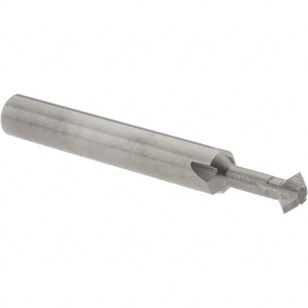 Accupro - ° 6mm Cut Diam, 0.118" Cut Width, 1/4" Shank, Solid Carbide Double-Angle Cutter - Americas Industrial Supply