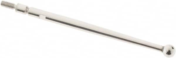 SPI - 3mm Ball Diam, Steel, Ball Test Indicator Contact Point - 1.47" Contact Point Length, Use with Teclock Test Indicators - Americas Industrial Supply