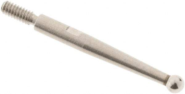 SPI - 2mm Ball Diam, Steel, Ball Test Indicator Contact Point - 0.671" Contact Point Length, Use with Teclock Test Indicators - Americas Industrial Supply